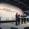 Ministerpr&auml;sident Stanislaw Tillich (3.v.l.) nahm im Rahmen der feierlichen Er&ouml;ffnung der Hochgeschwindigkeitsstrecke Erfurt-Leipzig an einer Podiumsdiskussion teil. 