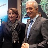 Ministerpr&auml;sident Tillich mit IBM-Chefin Koederitz auf der Computermesse CeBIT 2015 in Hannover.