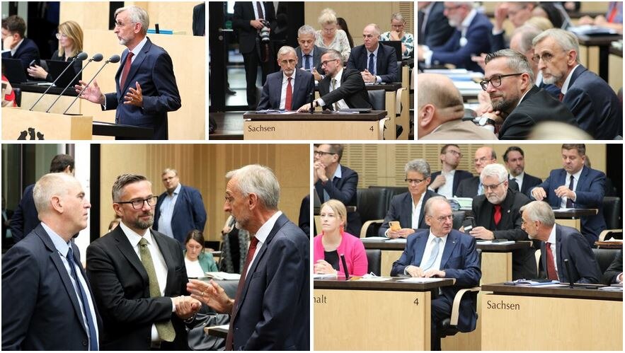 Eine Collage aus Eindrücken aus der 1047. Bundesratssitzung.